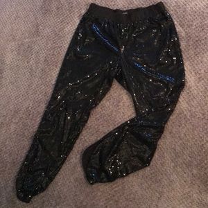 White House black market sequin joggers